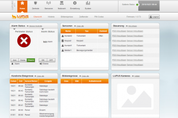 Alarmanlage Lupusec-XT1 Web-interface