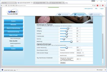 upCam-Tornado-HD-PRO-Test-Menue-videoqualitaet
